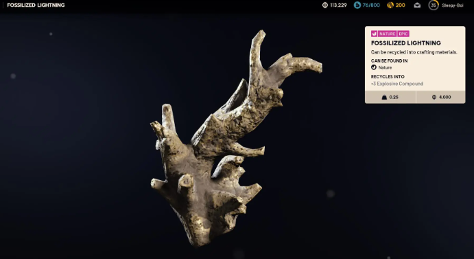Arc Raiders Fossilized Lightning